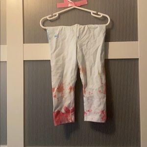 White cat and jack leggings tie dyed rainbow